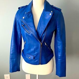 Zara Blue Moto Jacket
